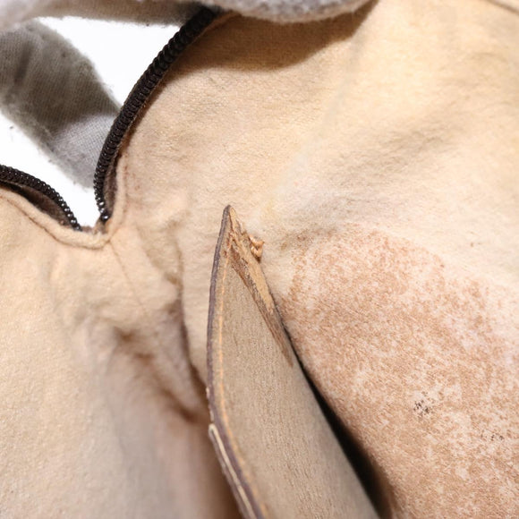 GUCCI GG Supreme Web Sherry Line Bag PVC Beige Gold 98 02 047 Auth fm4861