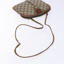 GUCCI GG Supreme Web Sherry Line Bag PVC Beige Gold 98 02 047 Auth fm4861-7