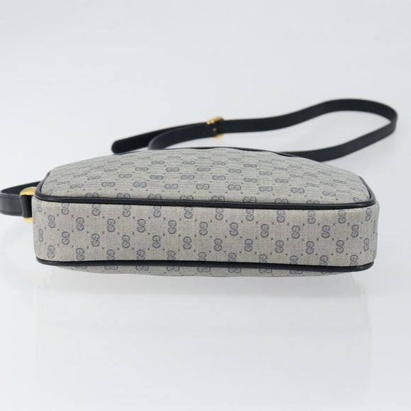 GUCCI Micro GG Supreme Shoulder Bag PVC Navy Gold 007 56 0095 Auth fm4868