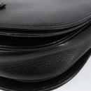 CELINE Shoulder Bag Leather Black Gold Auth fm4869-10