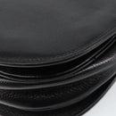 CELINE Shoulder Bag Leather Black Gold Auth fm4869-12