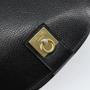 CELINE Shoulder Bag Leather Black Gold Auth fm4869-14