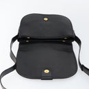 CELINE Shoulder Bag Leather Black Gold Auth fm4869-15
