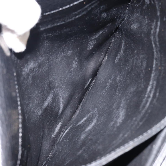 CELINE Shoulder Bag Leather Black Gold Auth fm4869