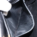 CELINE Shoulder Bag Leather Black Gold Auth fm4869-21