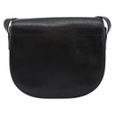 CELINE Shoulder Bag Leather Black Gold Auth fm4869-3