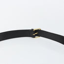 CELINE Shoulder Bag Leather Black Gold Auth fm4869-8