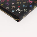 LOUIS VUITTON Monogram Multicolor Zippy Coin Purse Black M93740 LV Auth fm4871-15