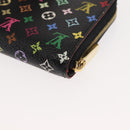 LOUIS VUITTON Monogram Multicolor Zippy Coin Purse Black M93740 LV Auth fm4871-16