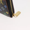 LOUIS VUITTON Monogram Multicolor Zippy Coin Purse Black M93740 LV Auth fm4871-8