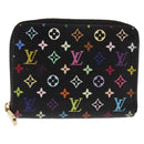 LOUIS VUITTON Monogram Multicolor Zippy Coin Purse Black M93740 LV Auth fm4871-13