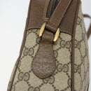 GUCCI GG Supreme Web Sherry Line Bag PVC Beige Gold 98 02 005 Auth fm4874-9