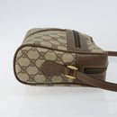 GUCCI GG Supreme Web Sherry Line Bag PVC Beige Gold 98 02 005 Auth fm4874-3