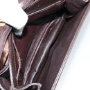 GUCCI Shoulder Bag Leather Brown Gold Auth fm4876-21