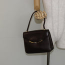 GUCCI Shoulder Bag Leather Brown Gold Auth fm4876-22