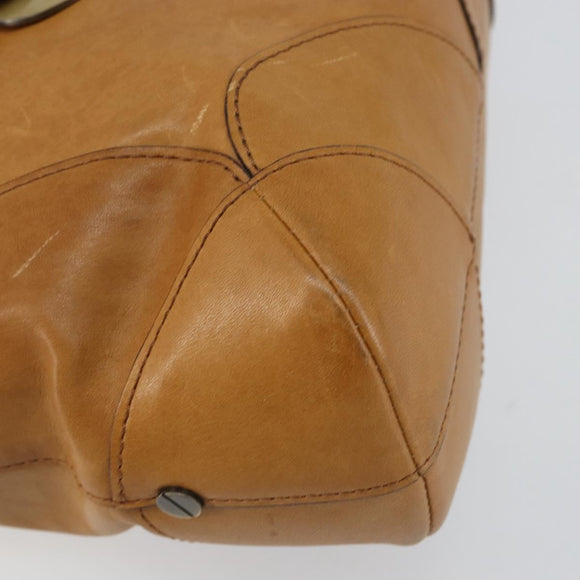 Chloe Shoulder Bag Leather Beige Auth fm4877