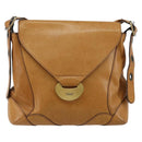 Chloe Shoulder Bag Leather Beige Auth fm4877-2