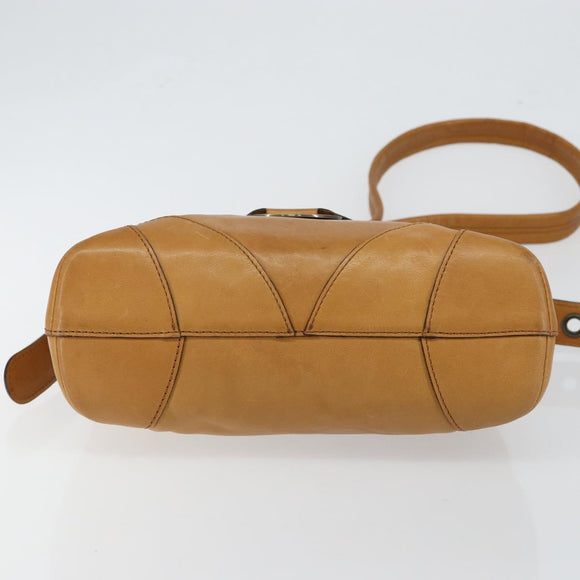 Chloe Shoulder Bag Leather Beige Auth fm4877