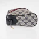 GUCCI GG Supreme Sherry Line Clutch Bag Red Navy 63 01 012 Auth fm4879-4