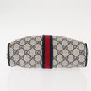 GUCCI GG Supreme Sherry Line Clutch Bag Red Navy 63 01 012 Auth fm4879-6