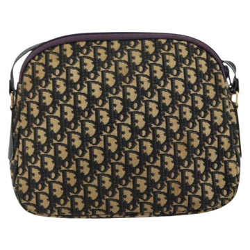 Christian Dior Trotter Canvas Shoulder Bag Navy Gold Auth fm4881 - 0