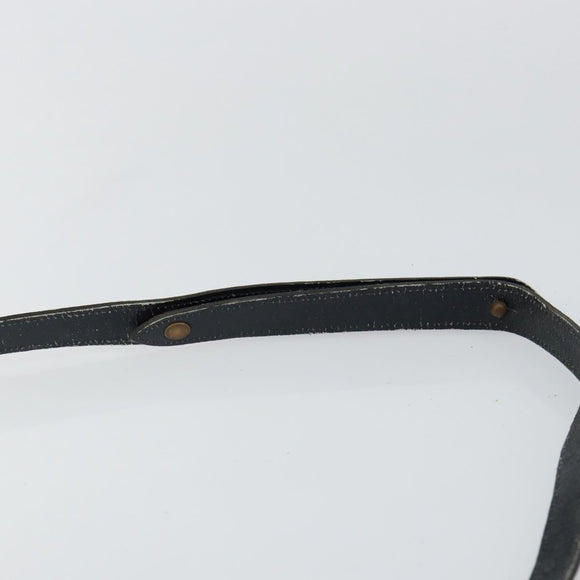 Christian Dior Trotter Canvas Shoulder Bag Navy Gold Auth fm4881