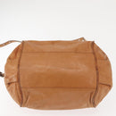 Chloe Etel Hand Bag Leather 2way Beige Gold Auth fm4883-5