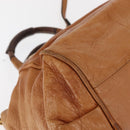 Chloe Etel Hand Bag Leather 2way Beige Gold Auth fm4883-15