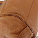 Chloe Etel Hand Bag Leather 2way Beige Gold Auth fm4883-16