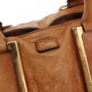 Chloe Etel Hand Bag Leather 2way Beige Gold Auth fm4883-18