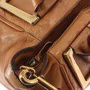 Chloe Etel Hand Bag Leather 2way Beige Gold Auth fm4883-19
