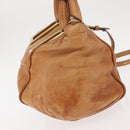 Chloe Etel Hand Bag Leather 2way Beige Gold Auth fm4883-3