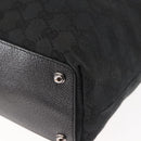 GUCCI GG Canvas Tote Bag Black Gold 120836 Auth fm4884-14