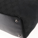 GUCCI GG Canvas Tote Bag Black Gold 120836 Auth fm4884-16