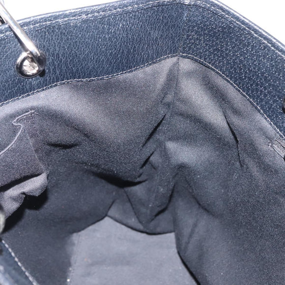 GUCCI GG Canvas Tote Bag Black Gold 120836 Auth fm4884