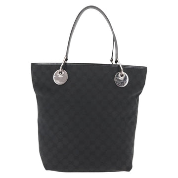 GUCCI GG Canvas Tote Bag Black Gold 120836 Auth fm4884 - 0