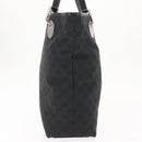 GUCCI GG Canvas Tote Bag Black Gold 120836 Auth fm4884-3