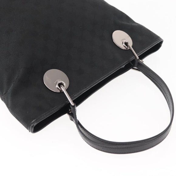 GUCCI GG Canvas Tote Bag Black Gold 120836 Auth fm4884