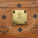 MCM Logogram Vicetos Tote Bag PVC Leather Brown Gold Auth fm4885-12
