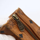 MCM Logogram Vicetos Tote Bag PVC Leather Brown Gold Auth fm4885-10