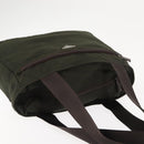 PRADA Tote Bag Nylon Khaki Silver Auth fm4887-6