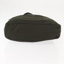 PRADA Tote Bag Nylon Khaki Silver Auth fm4887-9