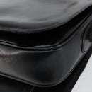 CELINE Horse Carriage Shoulder Bag Leather Black Gold Auth fm4892-12