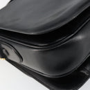 CELINE Horse Carriage Shoulder Bag Leather Black Gold Auth fm4892-13