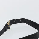 CELINE Horse Carriage Shoulder Bag Leather Black Gold Auth fm4892-8