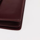 GUCCI Chain Shoulder Bag Leather Bordeaux Gold Auth fm4893-14