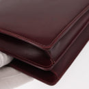 GUCCI Chain Shoulder Bag Leather Bordeaux Gold Auth fm4893-16