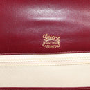 GUCCI Chain Shoulder Bag Leather Bordeaux Gold Auth fm4893-18
