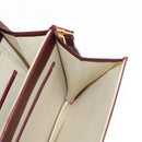 GUCCI Chain Shoulder Bag Leather Bordeaux Gold Auth fm4893-19