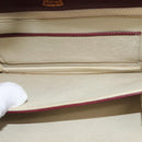 GUCCI Chain Shoulder Bag Leather Bordeaux Gold Auth fm4893-21